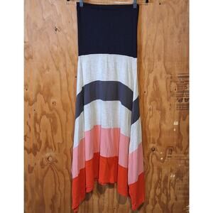 GAP Skirt Women's Medium Black White Grey Red Pink Colorblock Jersey Midi Comfy
